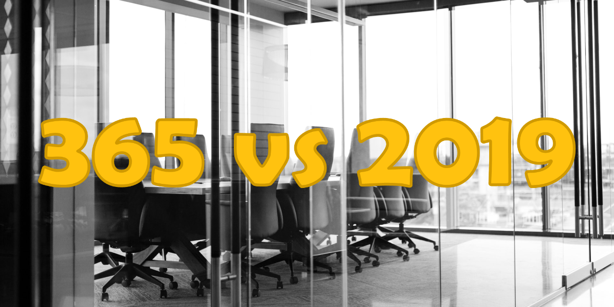 difference between microsoft office 365 and 2019